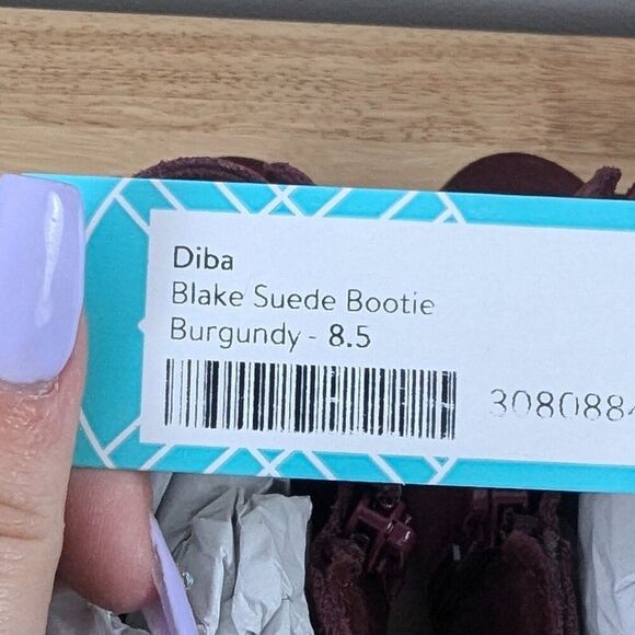 Diba | Women's New Blake Suede Wedge Bootie (Burgundy) Size 8.5 - Picture 5 of 5